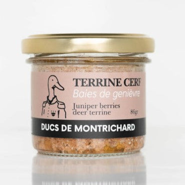 Terrine de cerf rouge abricots baies