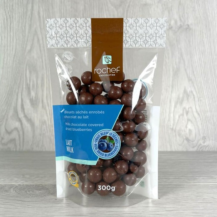 Bleuets enrobés de chocolat au lait