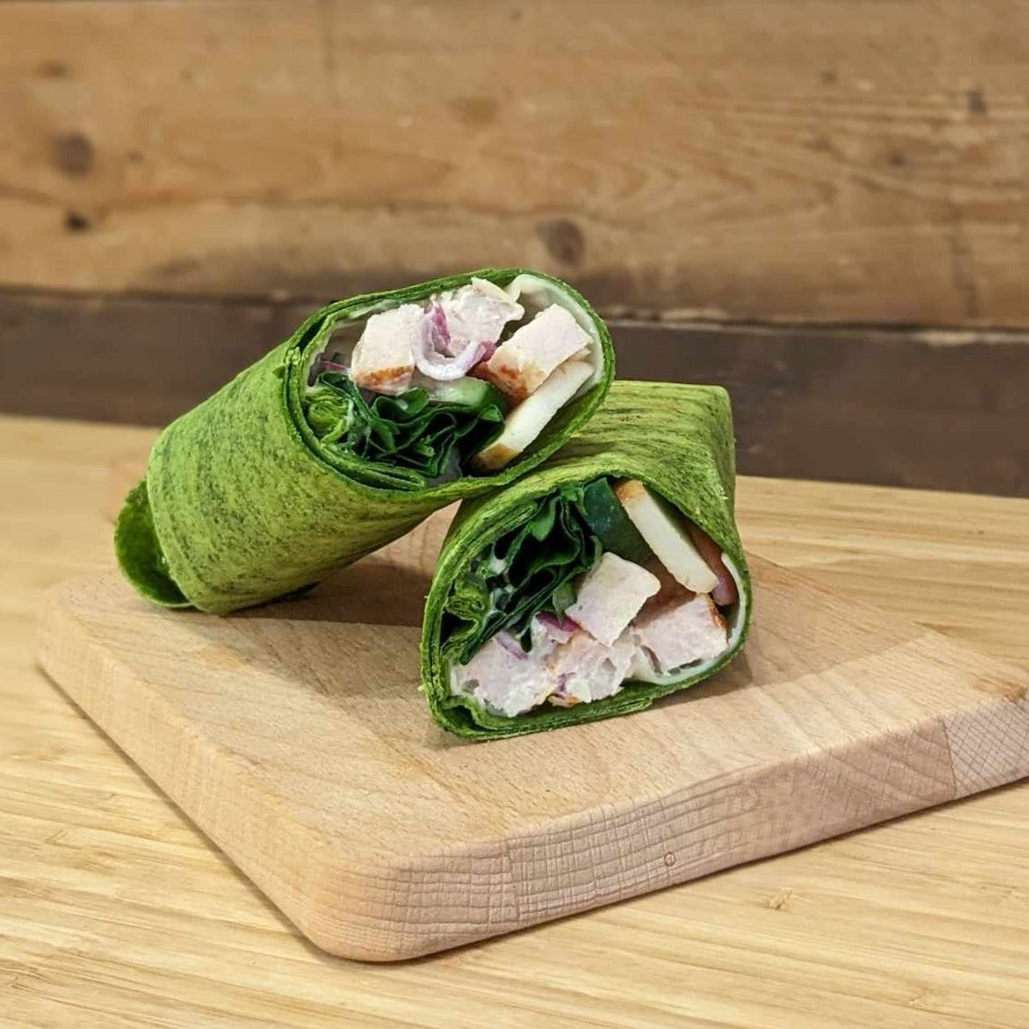 Le wrap poulet concombre basilic