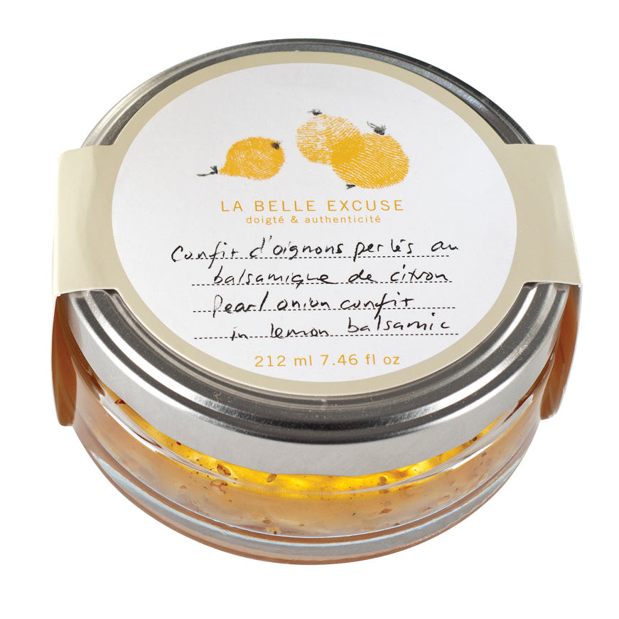 Confit d'oignons perlés au balsamique de citron - ladouceurduterroir