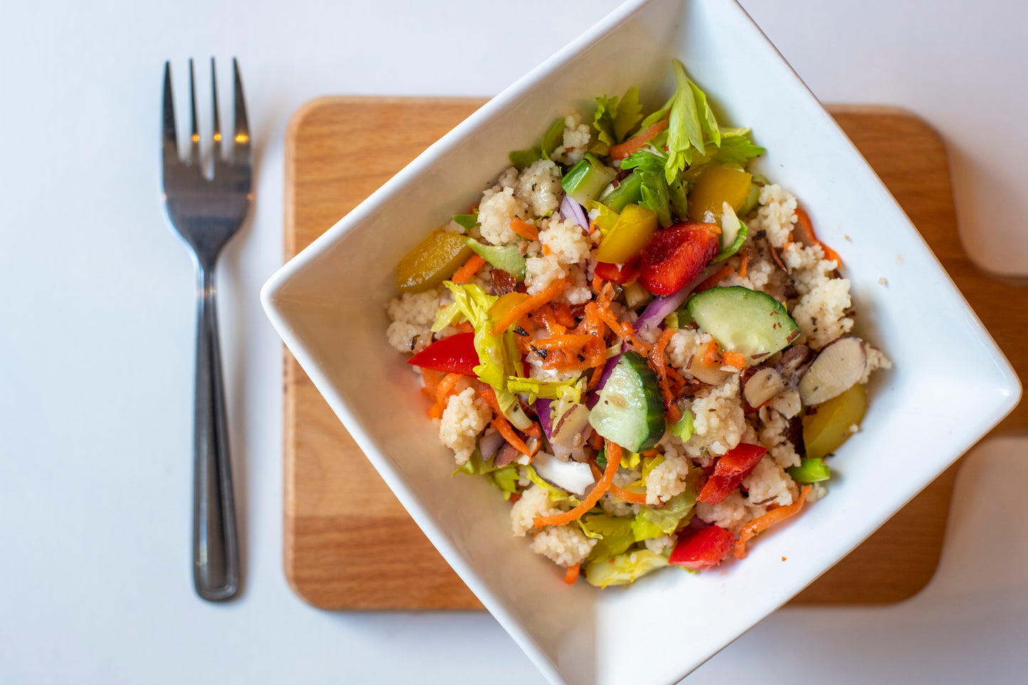 Salade de couscous, légumes et amandes - ladouceurduterroir
