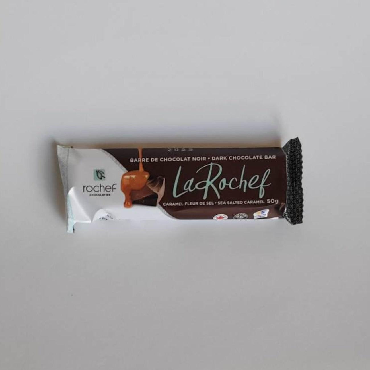Barre chocolat noir et caramel salé