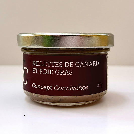 Rillettes de canard et foie gras