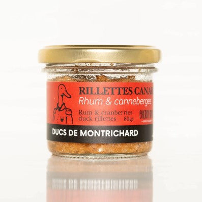Rillette canard rhum canneberges