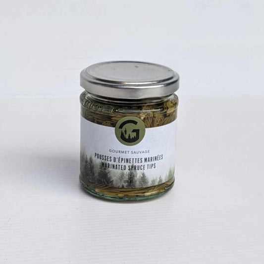 Pousses d'épinettes marinées
