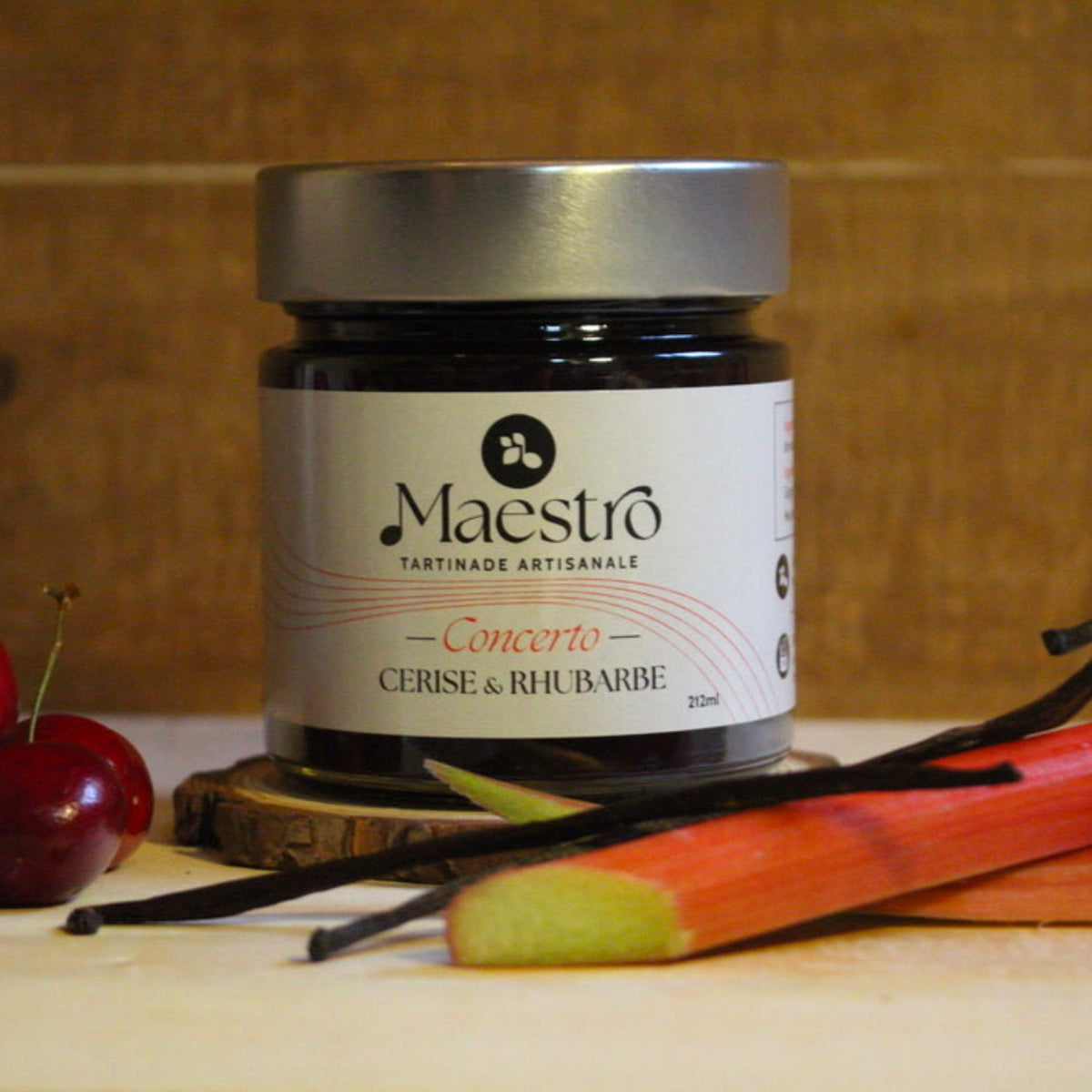 Confiture concerto cerise & rhubarbe ladouceurduterroir
