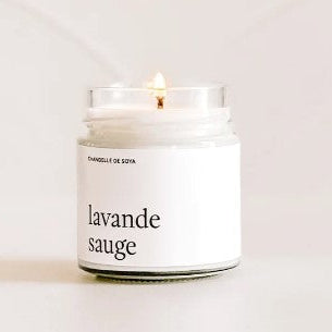 Chandelle lavande et sauge