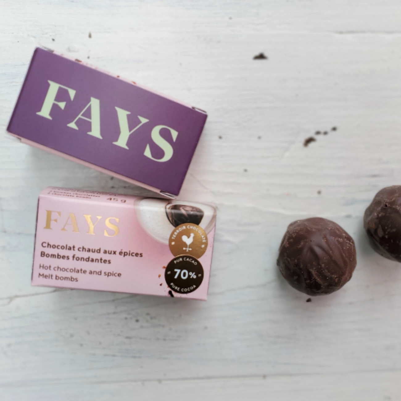 Duo bombes chocolat chaud épices