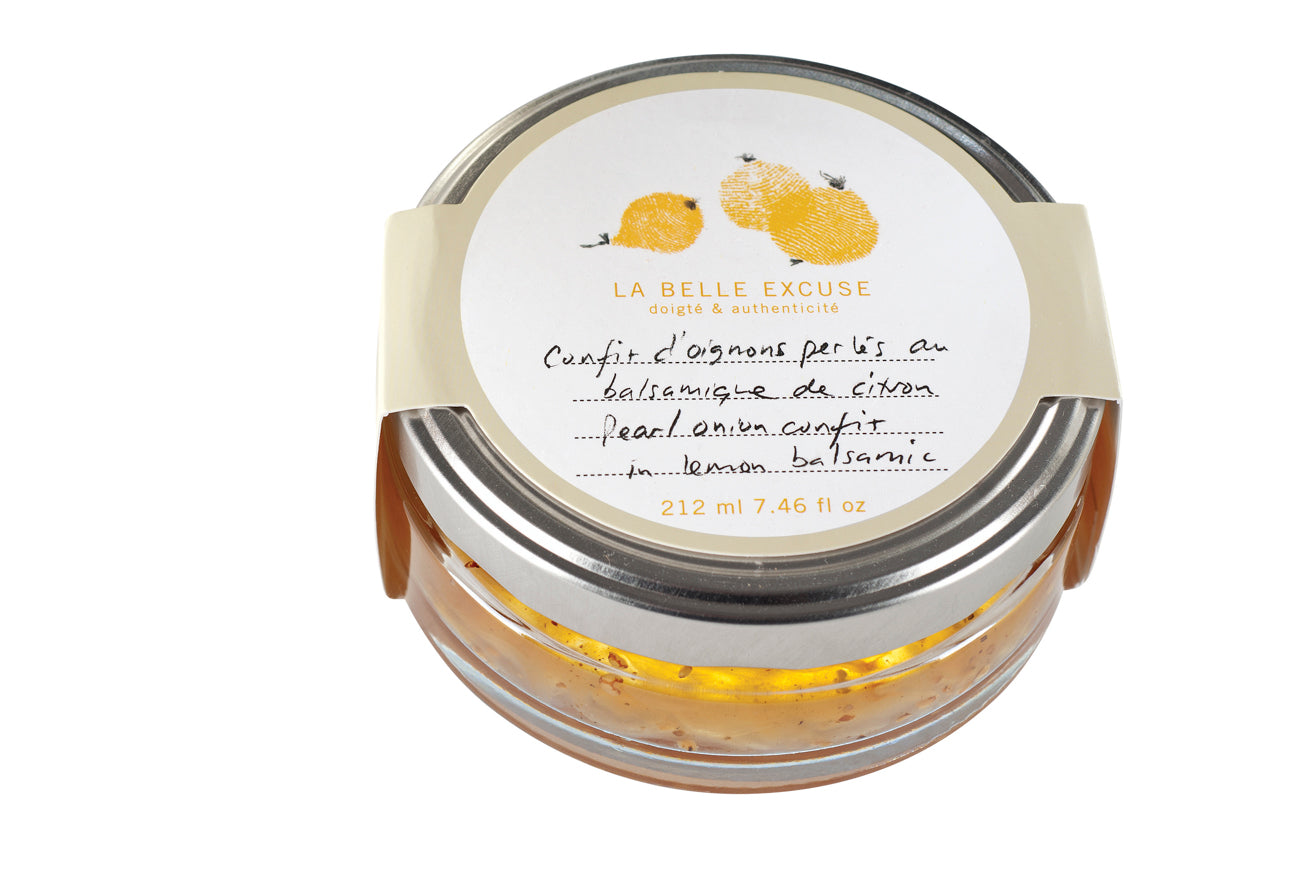Confit d'oignons perlés au balsamique de citron - ladouceurduterroir