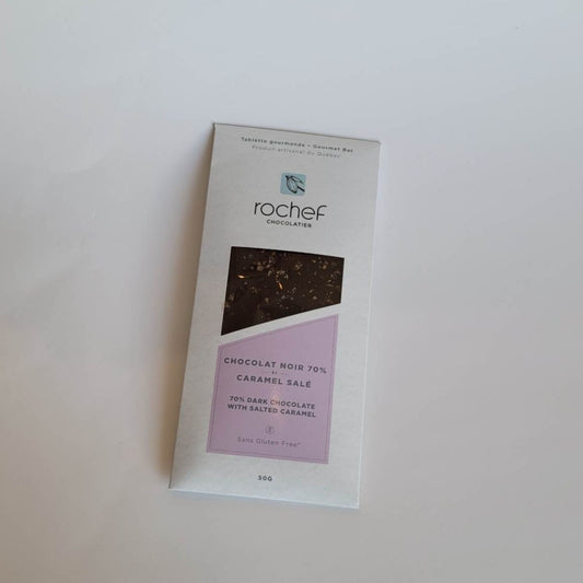 Tablette chocolat noir caramel salé