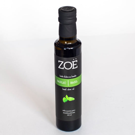 Huile d'olive au basilic